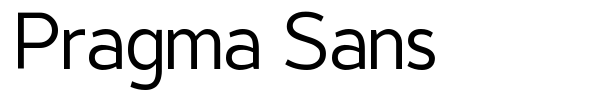 Pragma Sans font preview